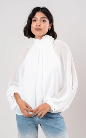 blusa plisada LGH V81920