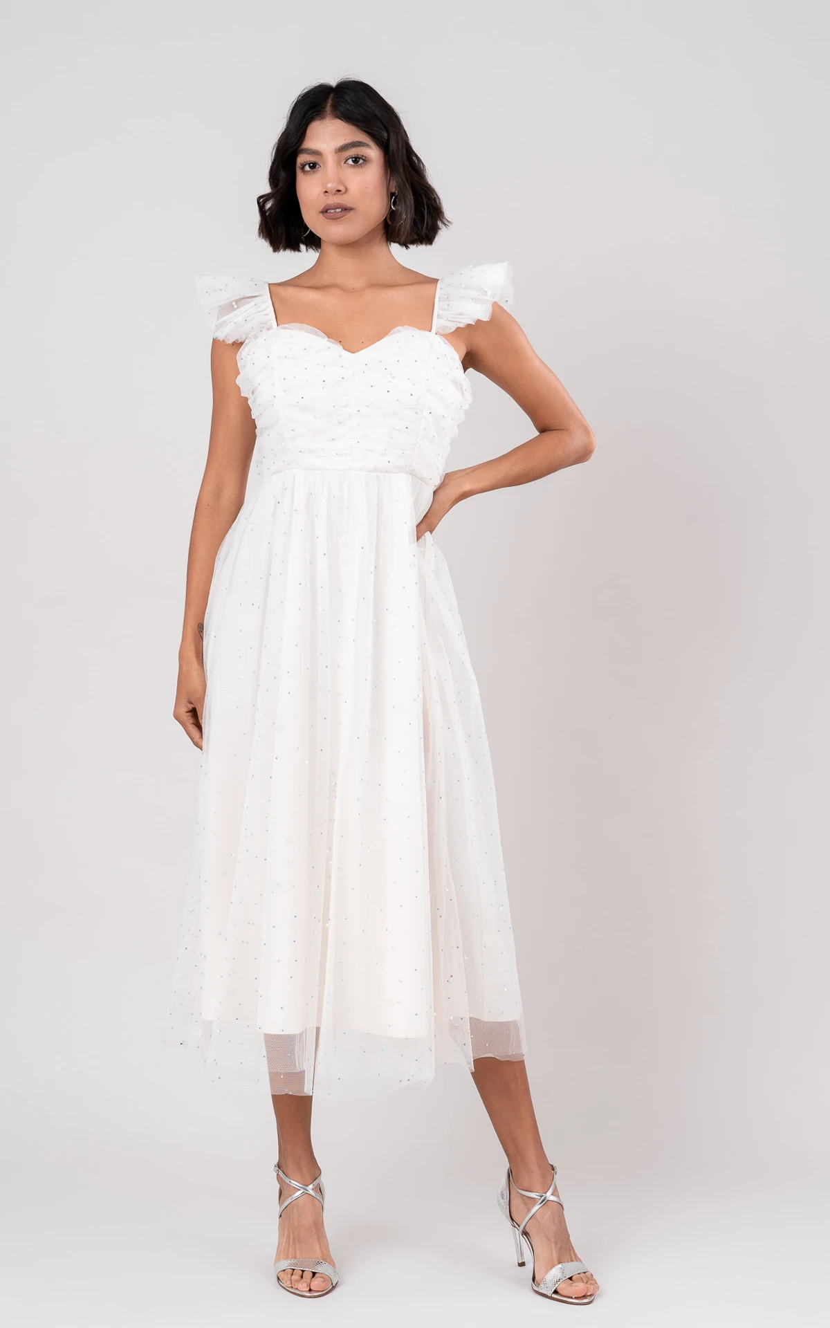 vestido blanco con perlas LGH JMD14931