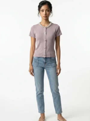 blusa morada
