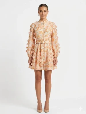 vestido flores mini