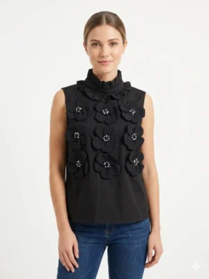 blusa flores 3d