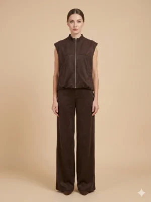 pantalón y chaleco bomber